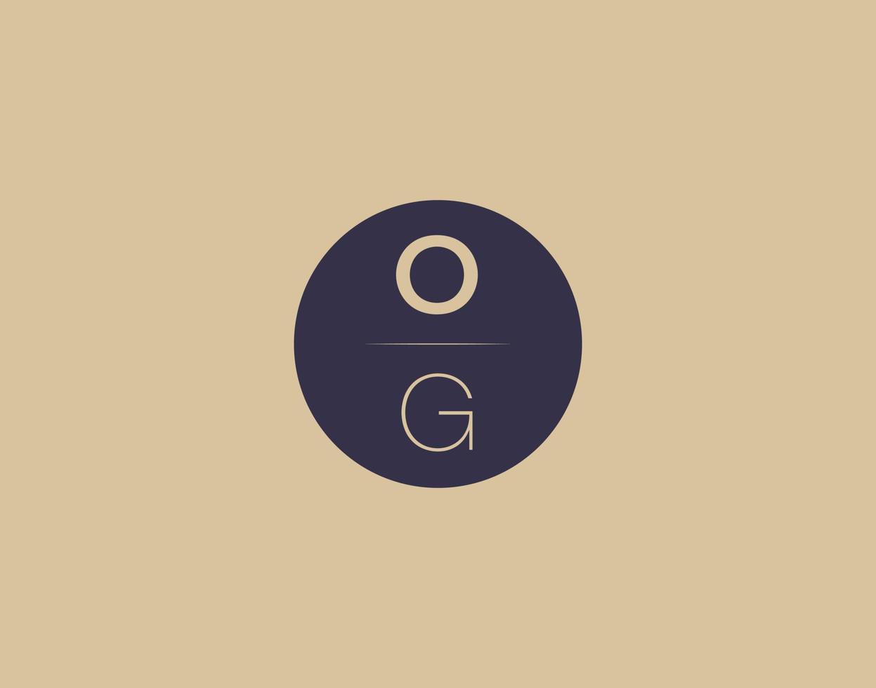 OG letter modern elegant logo design vector images