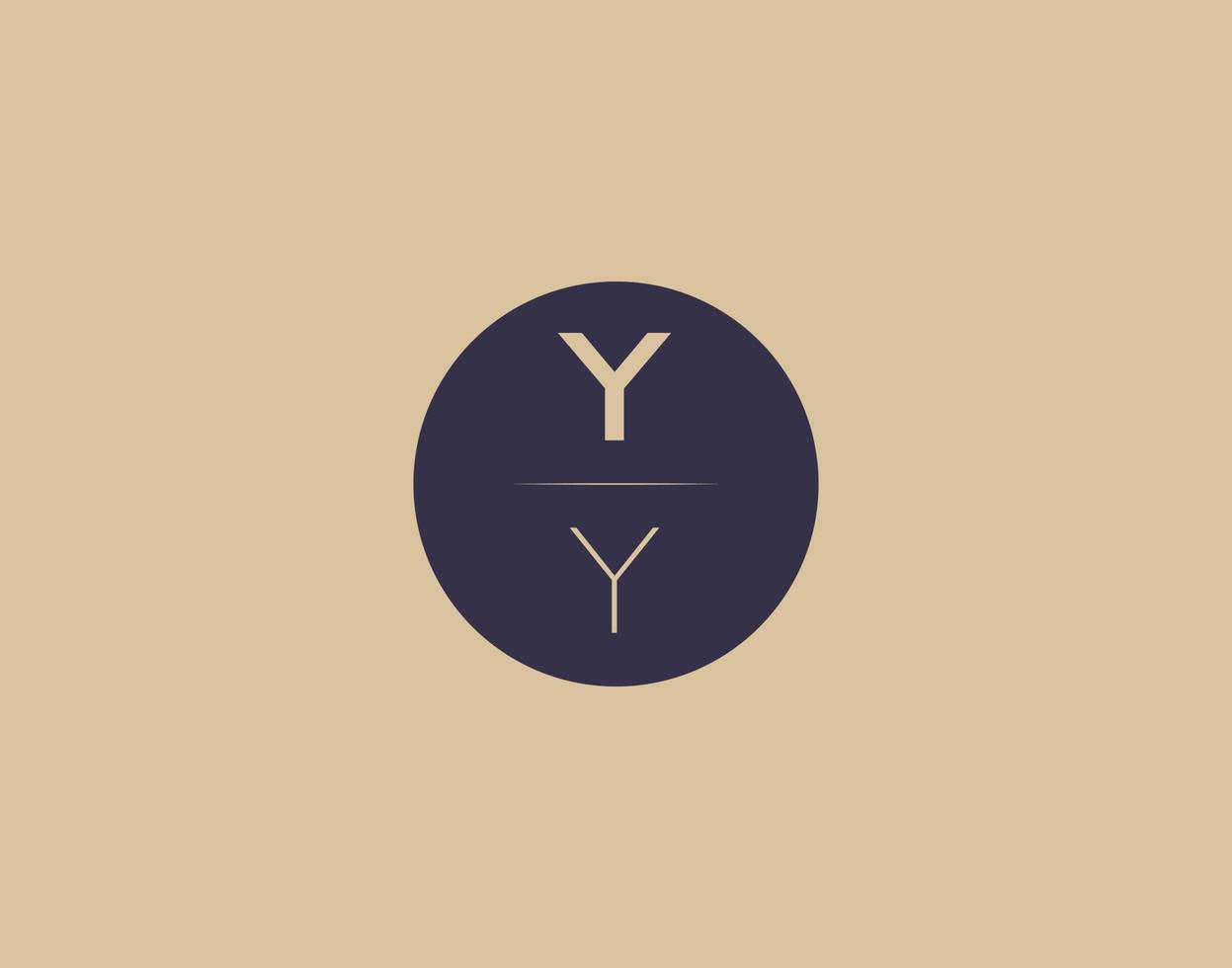 YY letter modern elegant logo design vector images