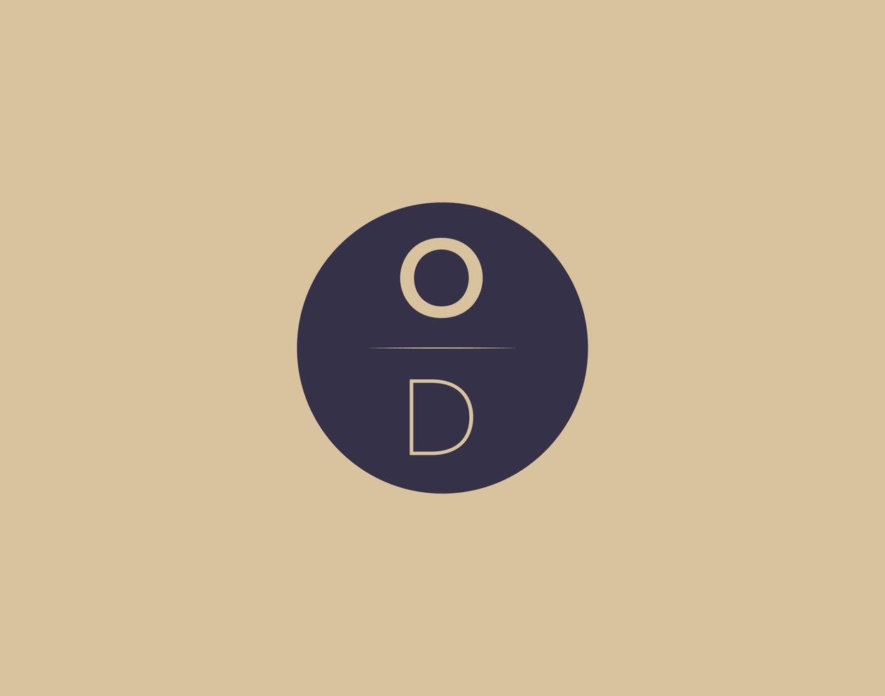 OD letter modern elegant logo design vector images