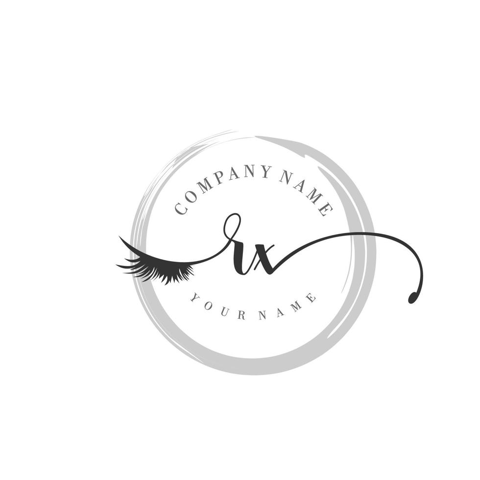 initial RX logo handwriting beauty salon fashion modern luxury monogram vector