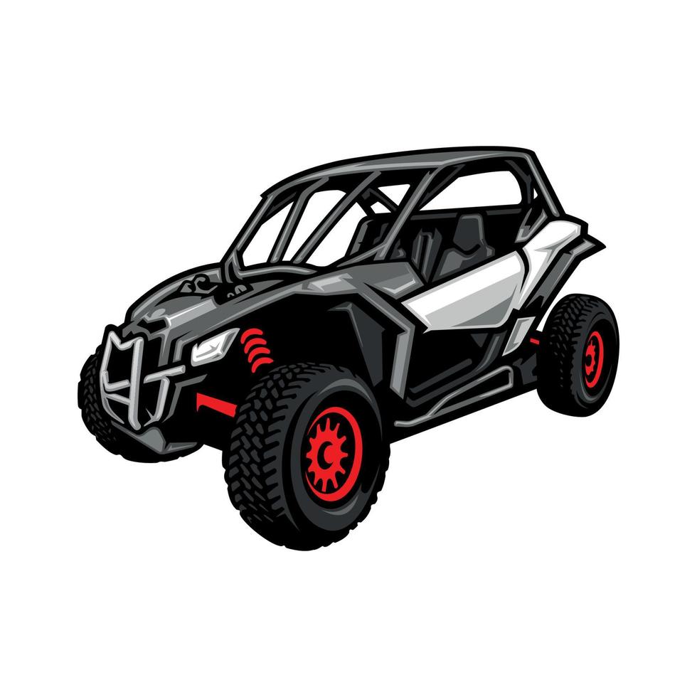 buggy deporte extremo ilustración logo vector