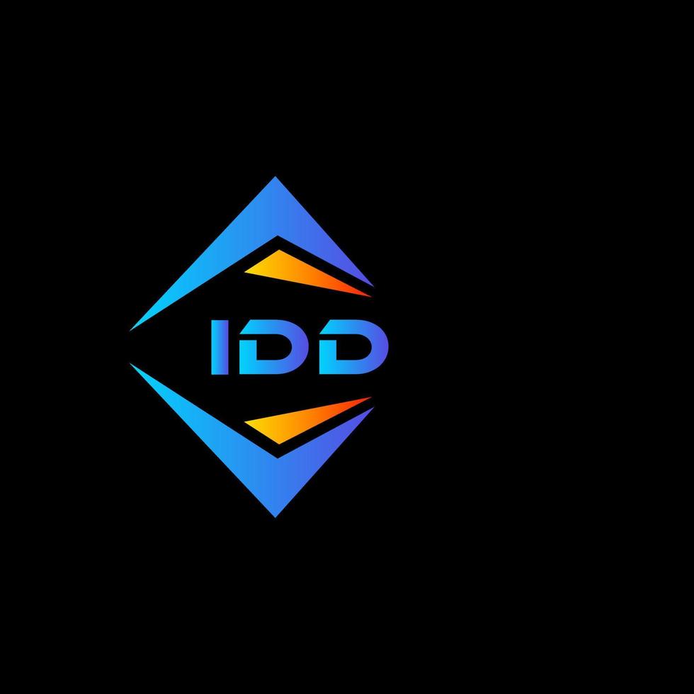 Diseño de logotipo de tecnología abstracta idd sobre fondo blanco. concepto de logotipo de letra de iniciales creativas idd. vector
