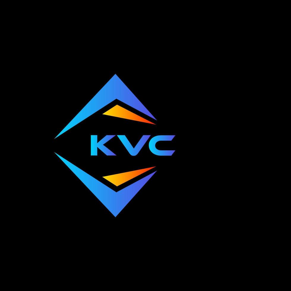 diseño de logotipo de tecnología abstracta kvc sobre fondo negro. concepto de logotipo de letra de iniciales creativas kvc. vector