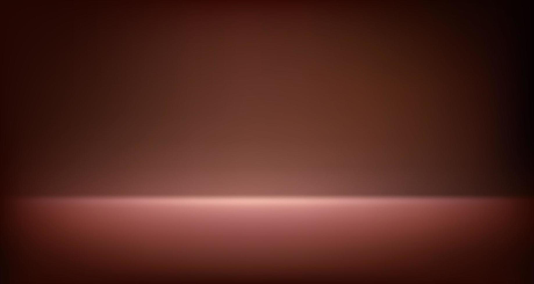 Abstract illuminated empty brown room. Design template. 3d vector background