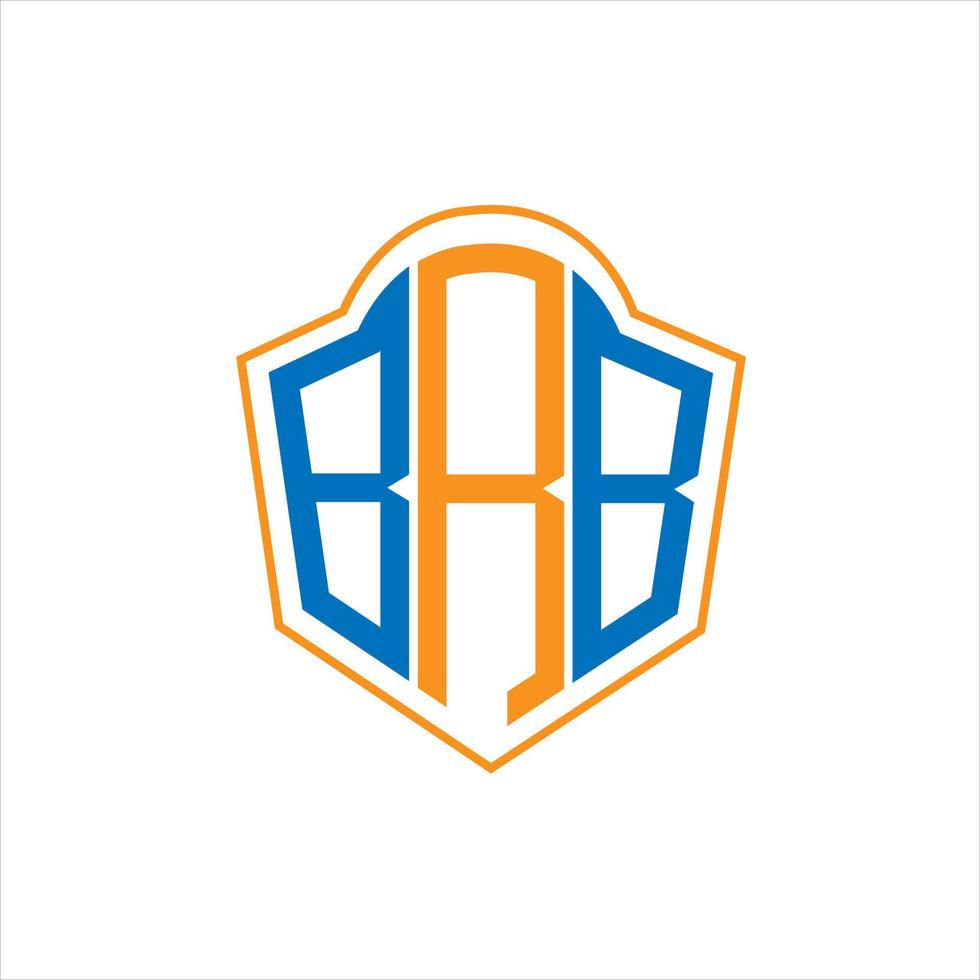 BRB abstract monogram shield logo design on white background. BRB creative initials letter logo. vector