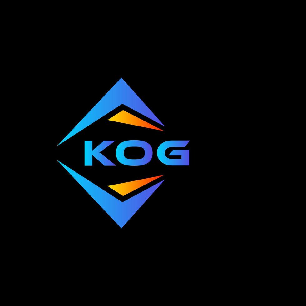 KOG abstract technology logo design on Black background. KOG creative initials letter logo concept. vector