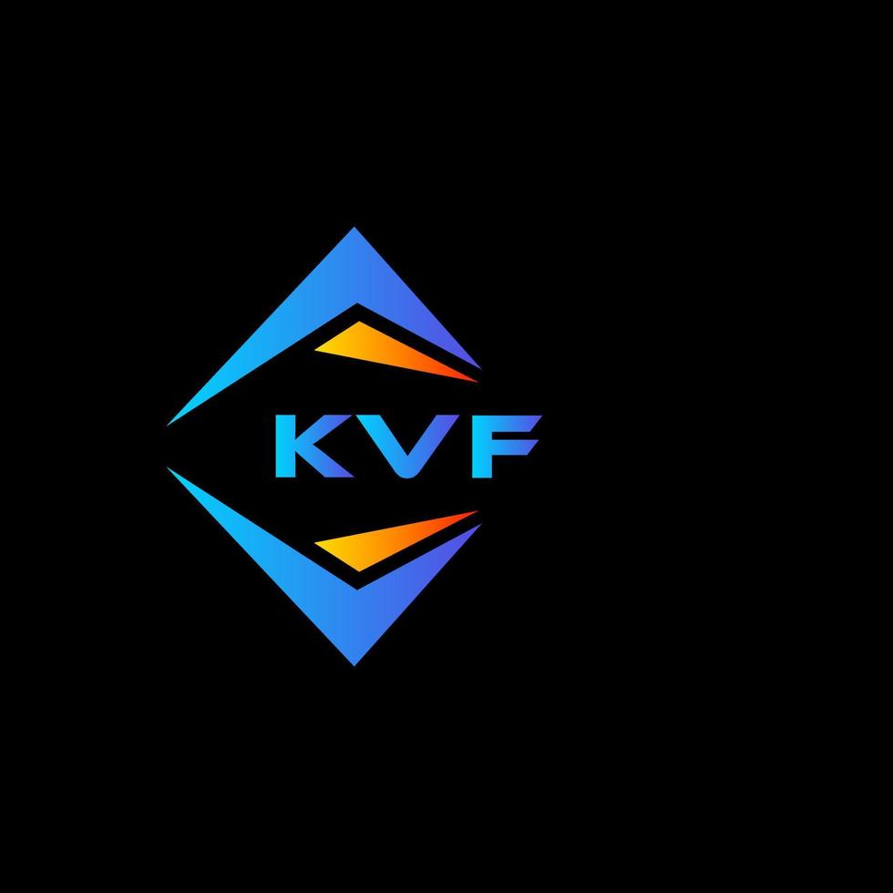 KVF abstract technology logo design on Black background. KVF creative initials letter logo concept. vector