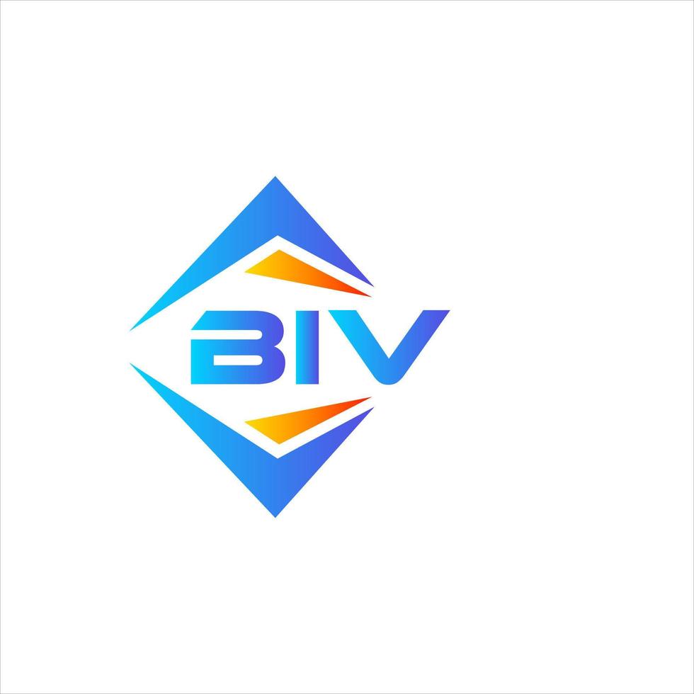 biv diseño de logotipo de tecnología abstracta sobre fondo blanco. concepto de logotipo de letra de iniciales creativas biv. vector