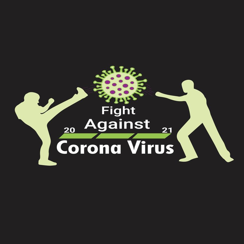 Corona virus t-shirt design vector