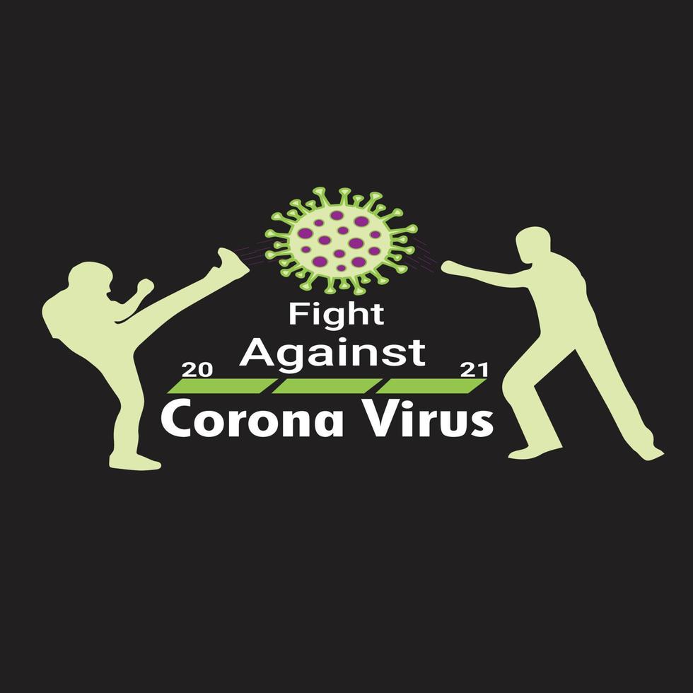 diseño de camiseta de virus corona vector