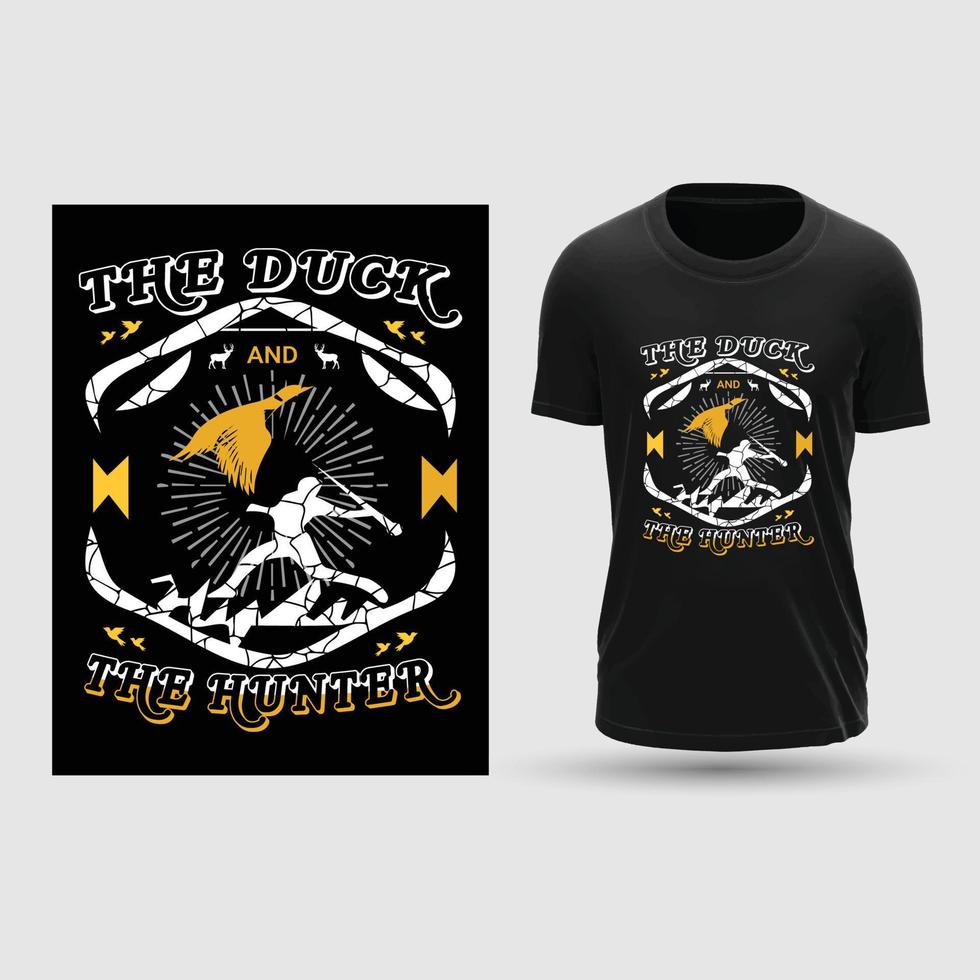 The Duck Hunting T-Shirt Design vector
