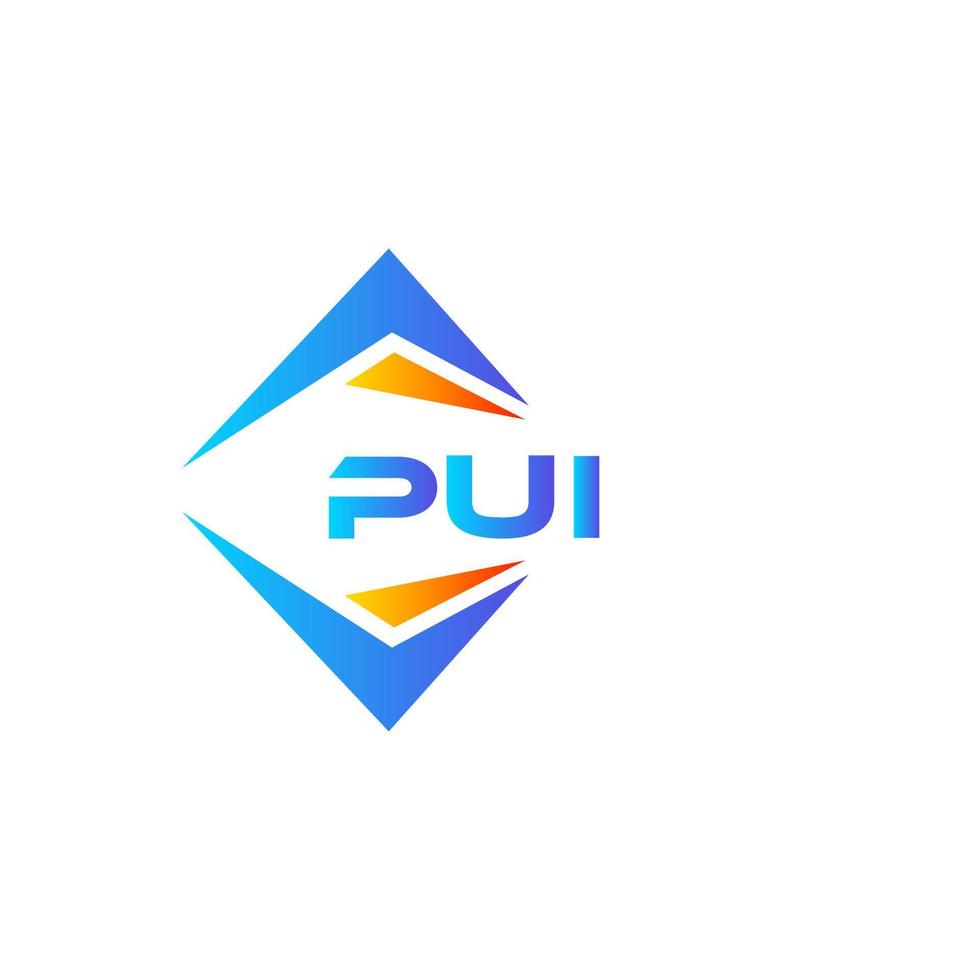 diseño de logotipo de tecnología abstracta pui sobre fondo blanco. concepto de logotipo de letra de iniciales creativas pui. vector