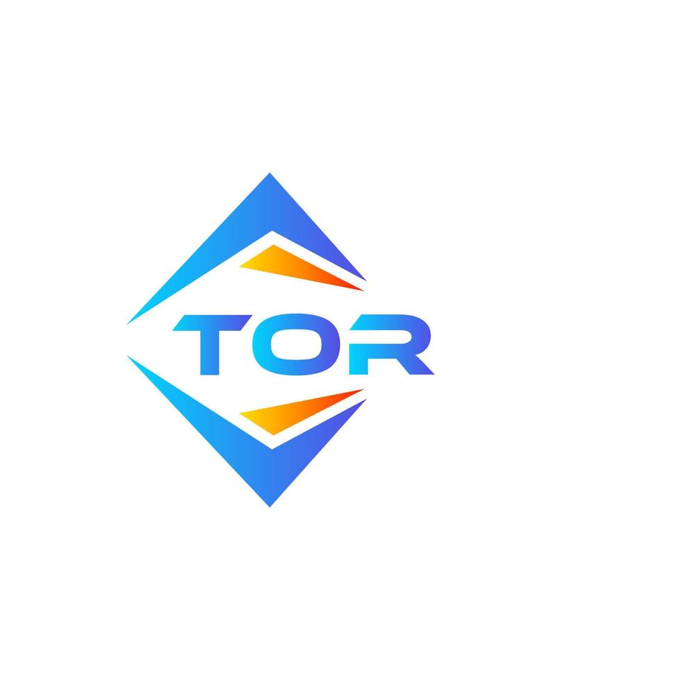 tor diseño de logotipo de tecnología abstracta sobre fondo blanco. concepto creativo del logotipo de la letra de las iniciales tor. vector