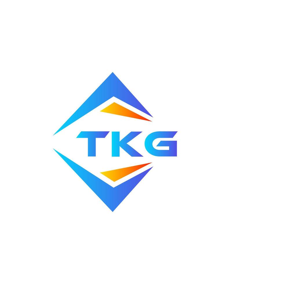 diseño de logotipo de tecnología abstracta tkg sobre fondo blanco. concepto de logotipo de letra de iniciales creativas tkg. vector