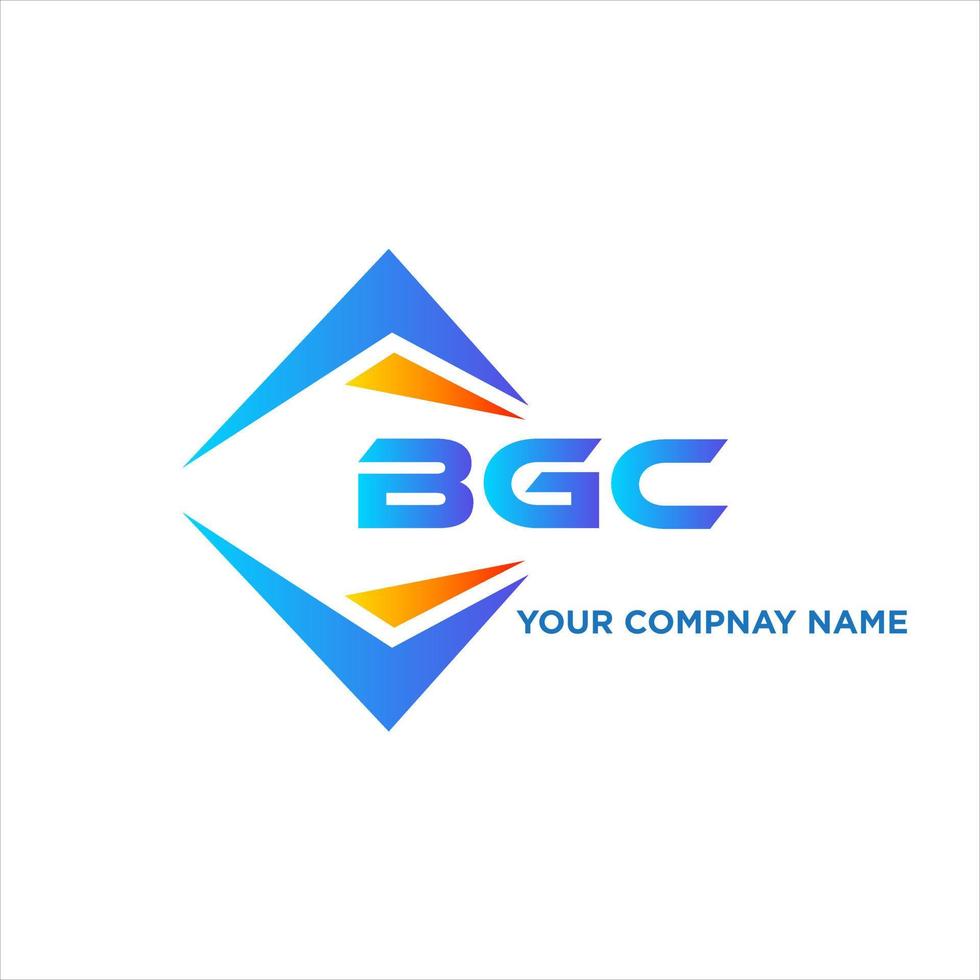 bgc diseño de logotipo de tecnología abstracta sobre fondo blanco. concepto de logotipo de letra de iniciales creativas bgc. vector