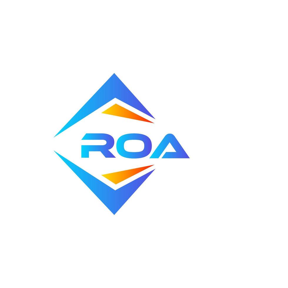 diseño de logotipo de tecnología abstracta roa sobre fondo blanco. concepto de logotipo de letra de iniciales creativas de roa. vector