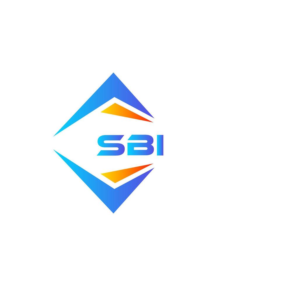 diseño de logotipo de tecnología abstracta sbi sobre fondo blanco. concepto de logotipo de letra de iniciales creativas sbi. vector