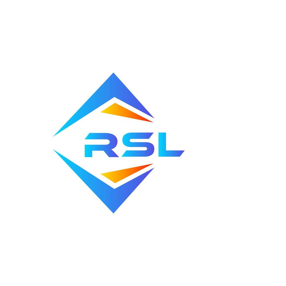 diseño de logotipo de tecnología abstracta rsl sobre fondo blanco. concepto de logotipo de letra de iniciales creativas rsl. vector