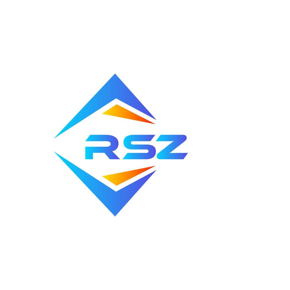 diseño de logotipo de tecnología abstracta rsz sobre fondo blanco. concepto de logotipo de letra de iniciales creativas rsz. vector
