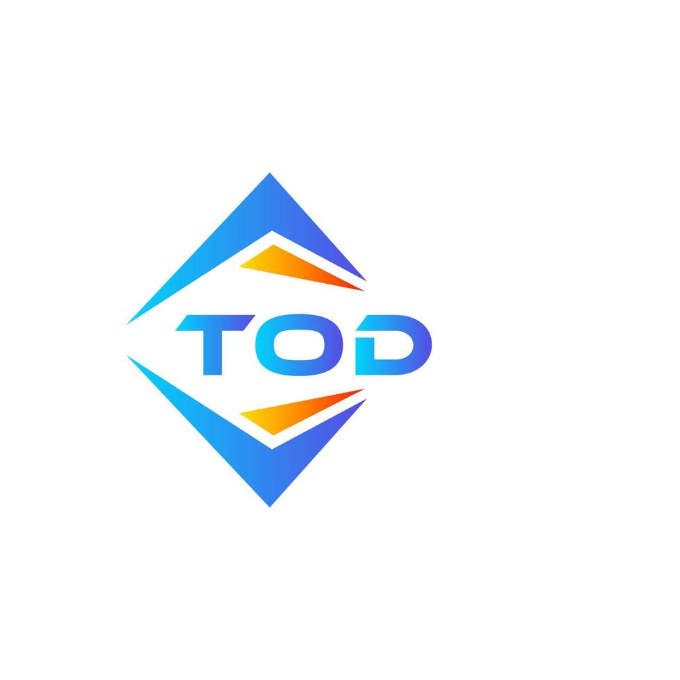 tod diseño de logotipo de tecnología abstracta sobre fondo blanco. concepto de logotipo de letra de iniciales creativas tod. vector