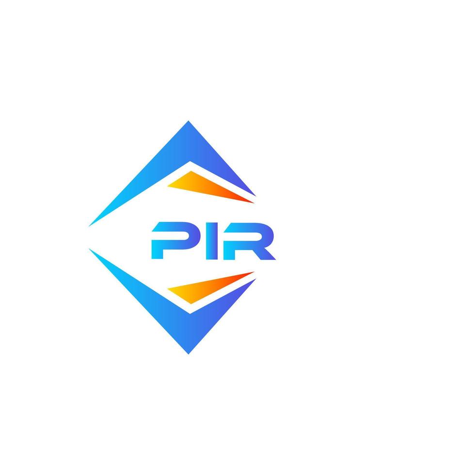 diseño de logotipo de tecnología abstracta pir sobre fondo blanco. concepto de logotipo de letra de iniciales creativas pir. vector