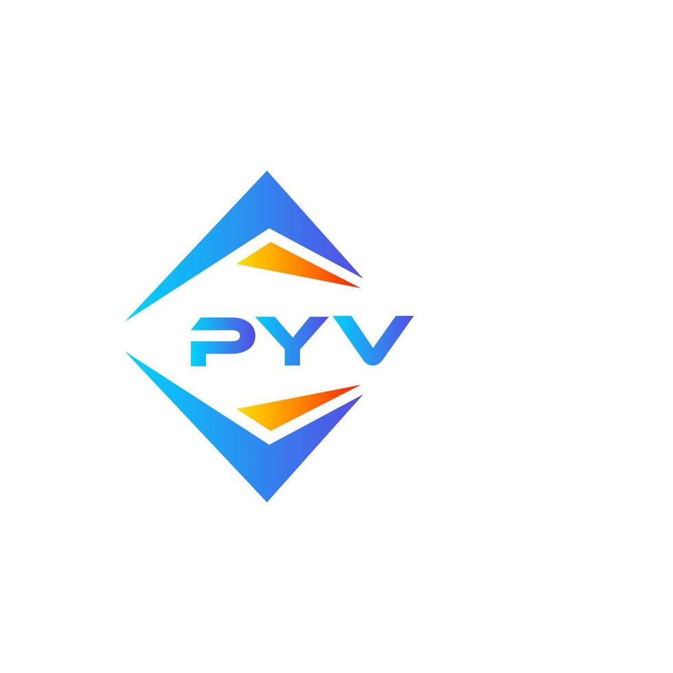 diseño de logotipo de tecnología abstracta pyv sobre fondo blanco. concepto de logotipo de letra de iniciales creativas pyv. vector