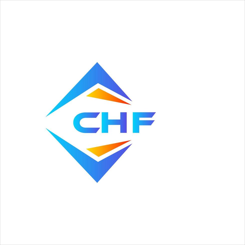 diseño de logotipo de tecnología abstracta chf sobre fondo blanco. concepto de logotipo de letra de iniciales creativas chf. vector