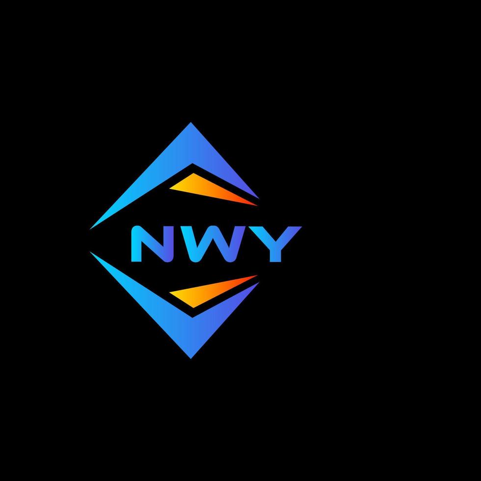 NWY abstract technology logo design on Black background. NWY creative initials letter logo concept. vector