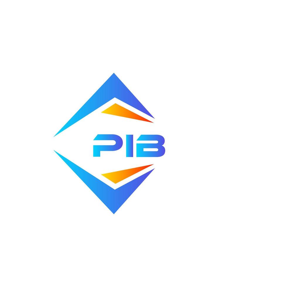 pib diseño de logotipo de tecnología abstracta sobre fondo blanco. concepto de logotipo de letra de iniciales creativas pib. vector