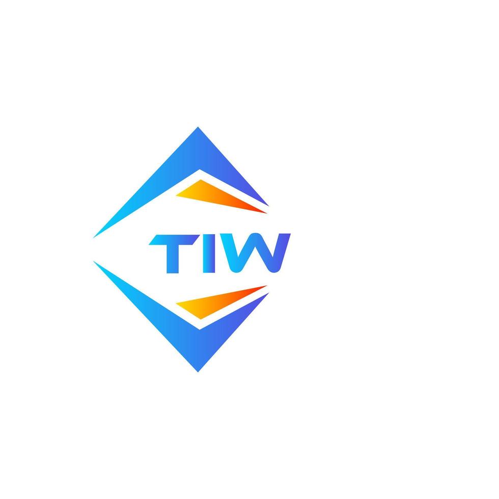 TIW abstract technology logo design on white background. TIW creative initials letter logo concept. vector