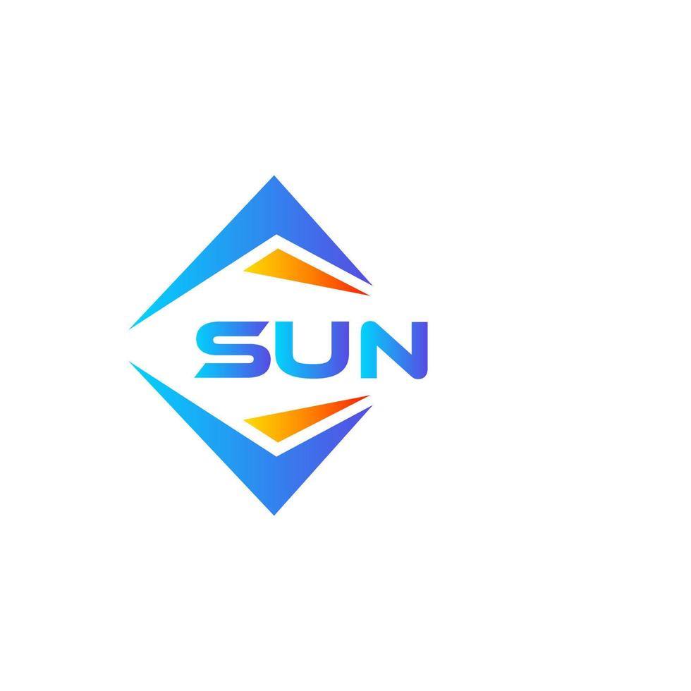 SUN abstract technology logo design on white background. SUN creative initials letter logo concept. vector