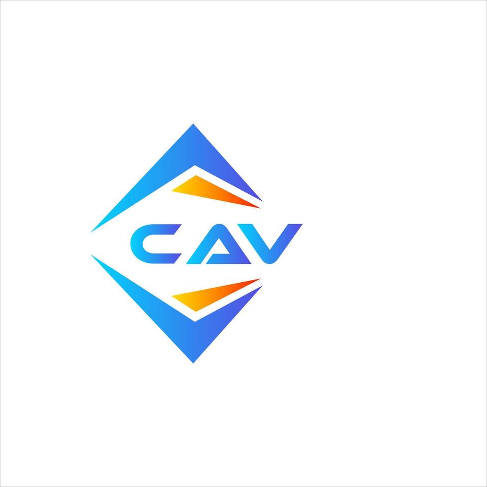 diseño de logotipo de tecnología abstracta cav sobre fondo blanco. concepto creativo del logotipo de la letra de las iniciales cav. vector