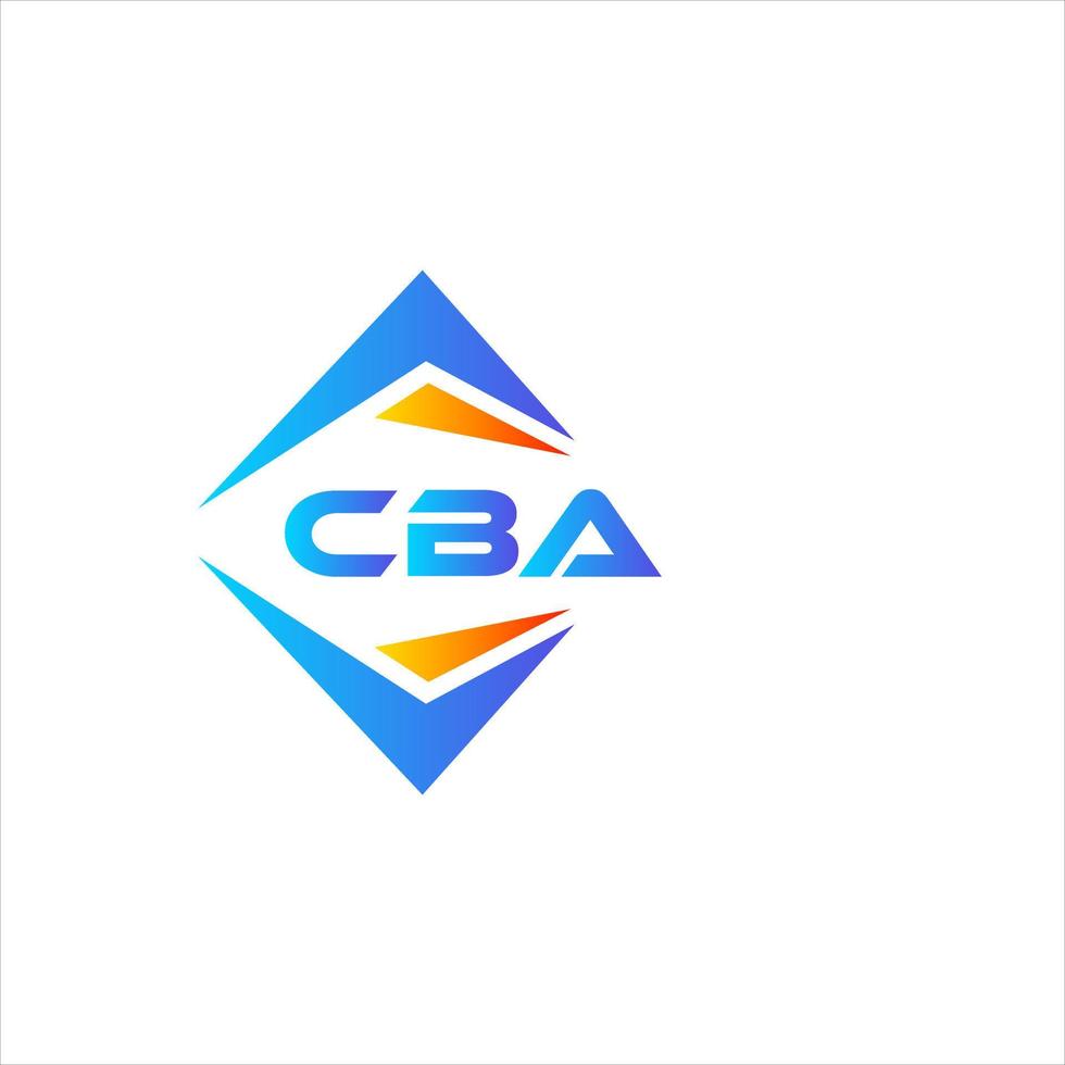 cba diseño de logotipo de tecnología abstracta sobre fondo blanco. concepto de logotipo de letra de iniciales creativas cba. vector