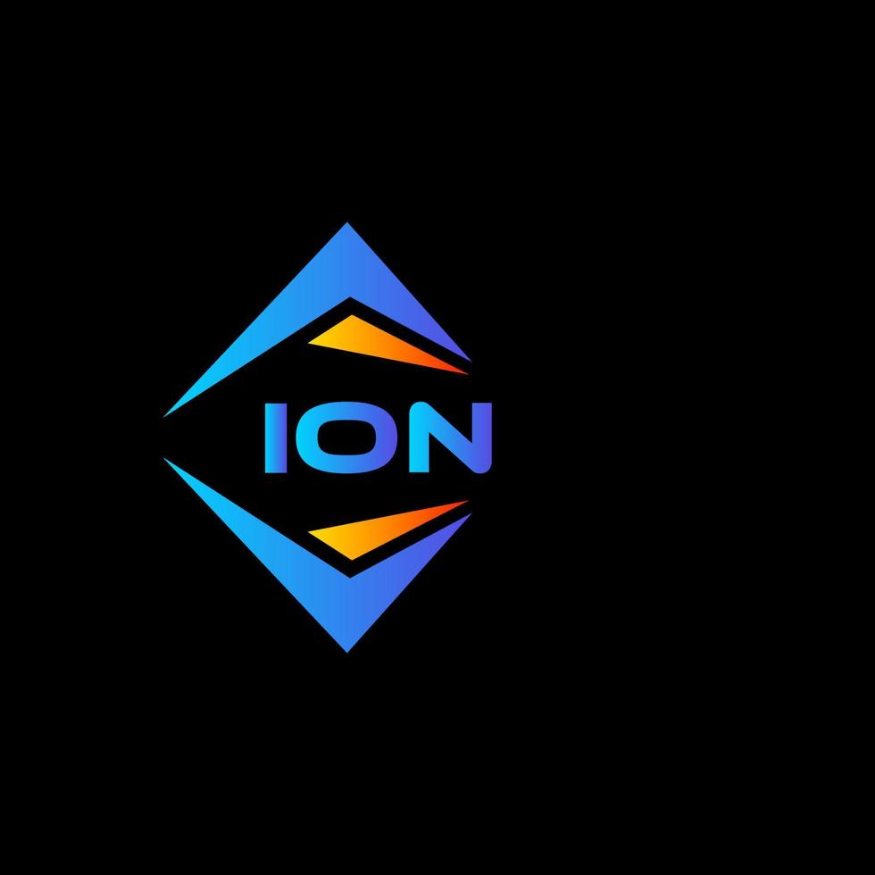 ION abstract technology logo design on white background. ION creative initials letter logo concept. vector