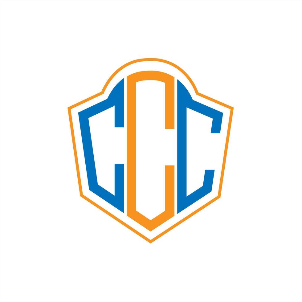 CCC abstract monogram shield logo design on white background. CCC creative initials letter logo. vector