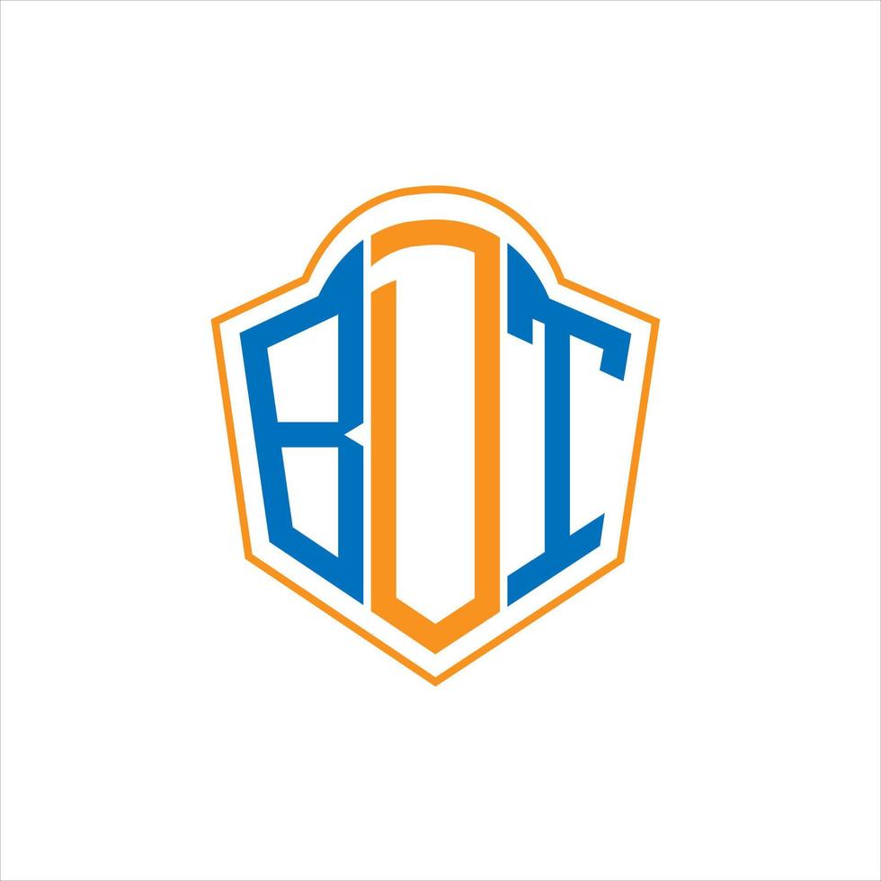 BDT abstract monogram shield logo design on white background. BDT creative initials letter logo. vector