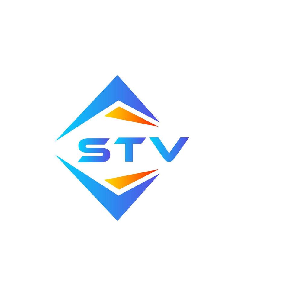 STV abstract technology logo design on white background. STV creative
