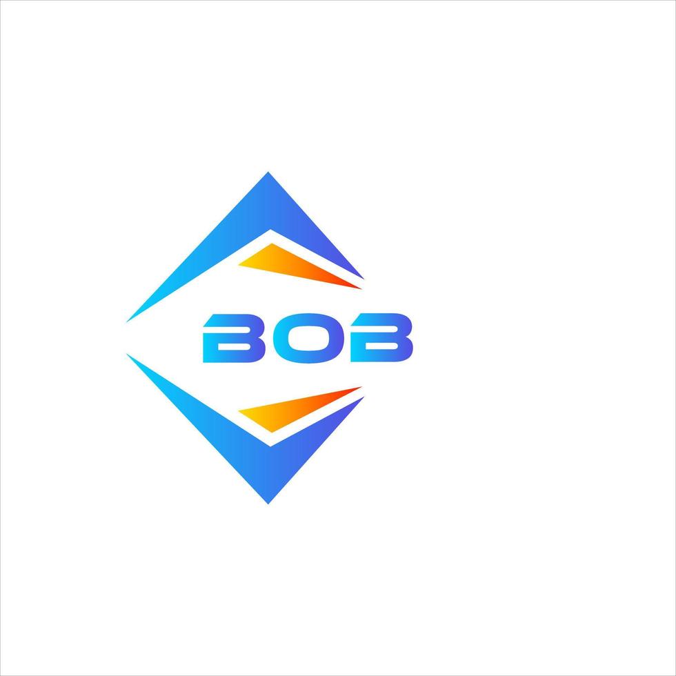 Bob diseño de logotipo de tecnología abstracta sobre fondo blanco. concepto de logotipo de letra de iniciales creativas de bob. vector