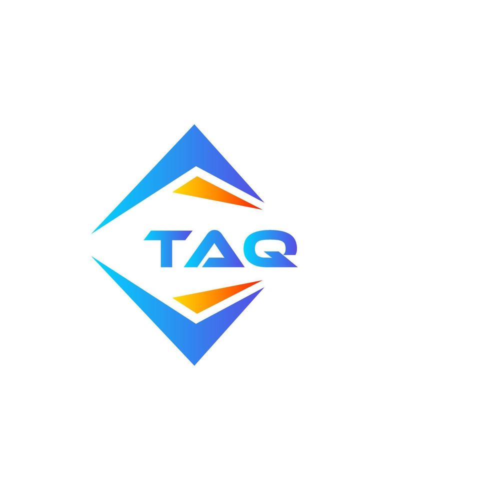 diseño de logotipo de tecnología abstracta taq sobre fondo blanco. concepto de logotipo de letra inicial creativa taq. vector