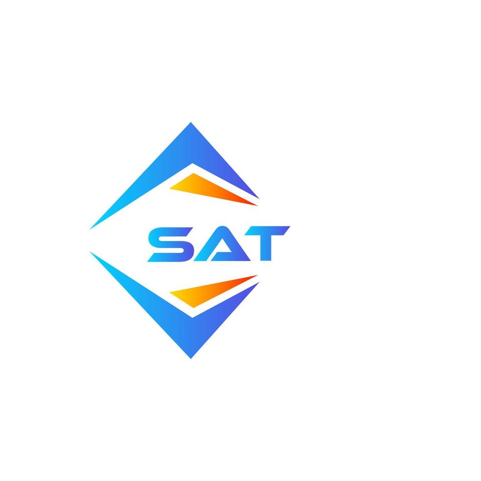 sat diseño de logotipo de tecnología abstracta sobre fondo blanco. concepto de logotipo de letra de iniciales creativas sat. vector