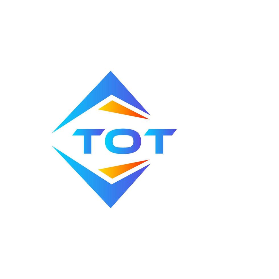 TOT abstract technology logo design on white background. TOT creative initials letter logo concept. vector