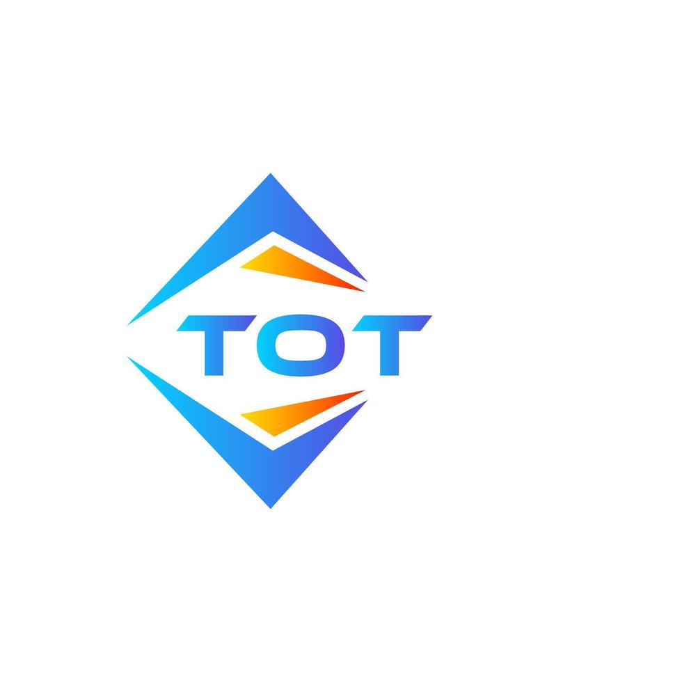 tot diseño de logotipo de tecnología abstracta sobre fondo blanco. concepto de logotipo de letra de iniciales creativas tot. vector