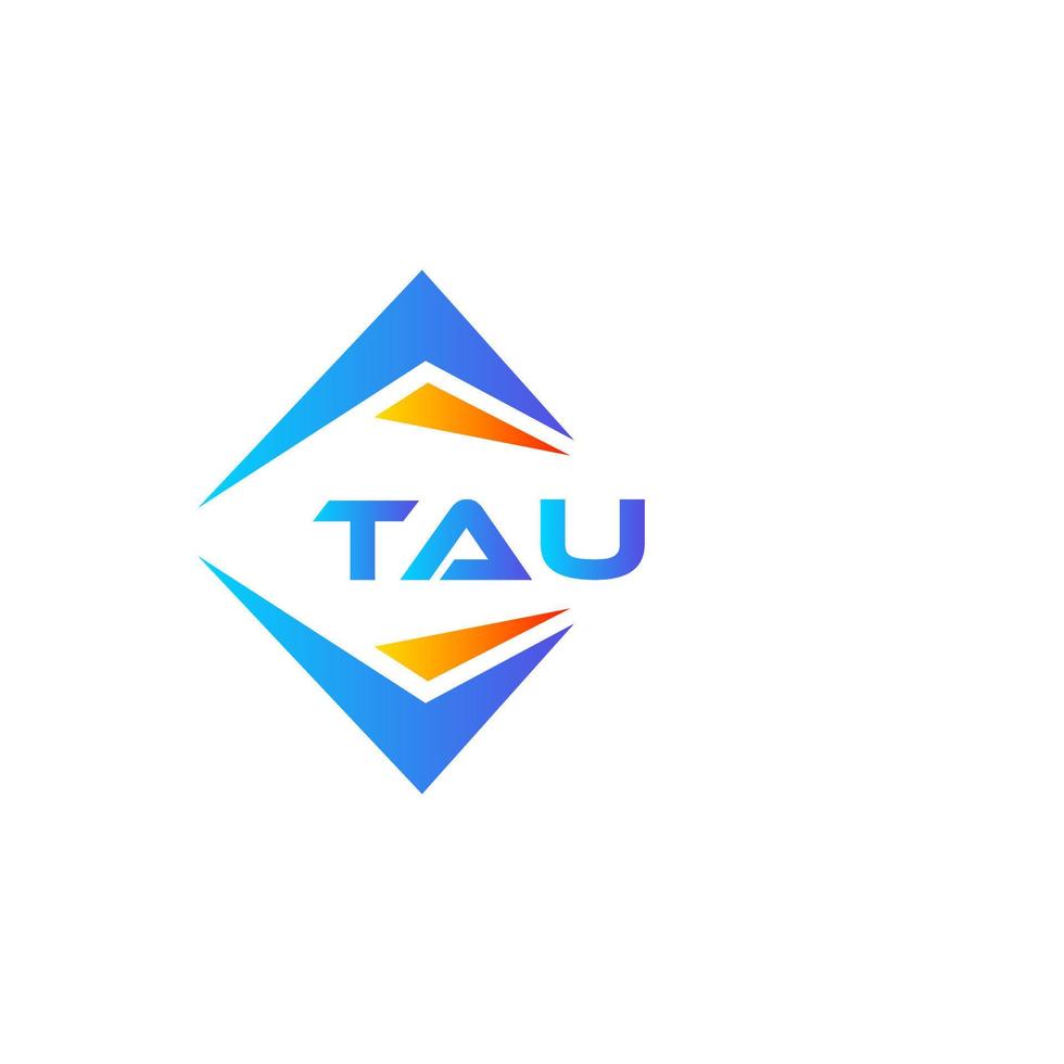 diseño de logotipo de tecnología abstracta tau sobre fondo blanco. concepto de logotipo de letra de iniciales creativas tau. vector