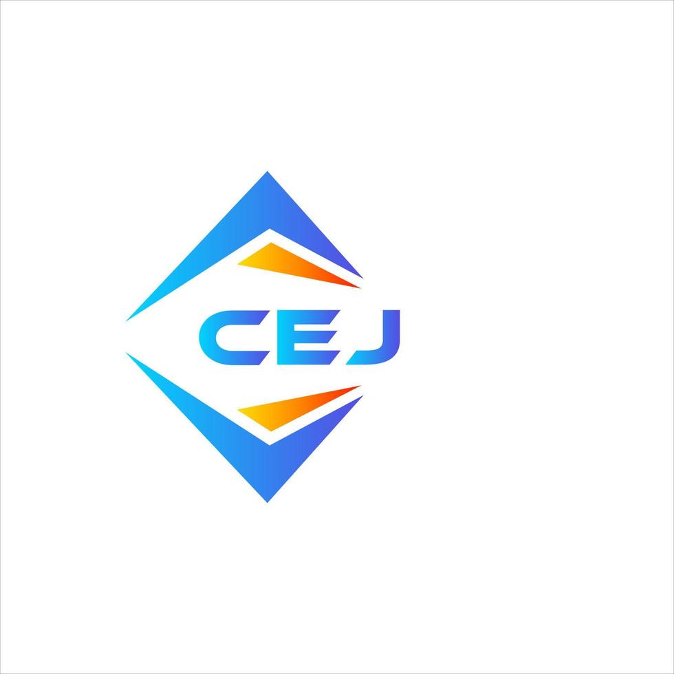 diseño de logotipo de tecnología abstracta cej sobre fondo blanco. concepto de logotipo de letra de iniciales creativas cej. vector