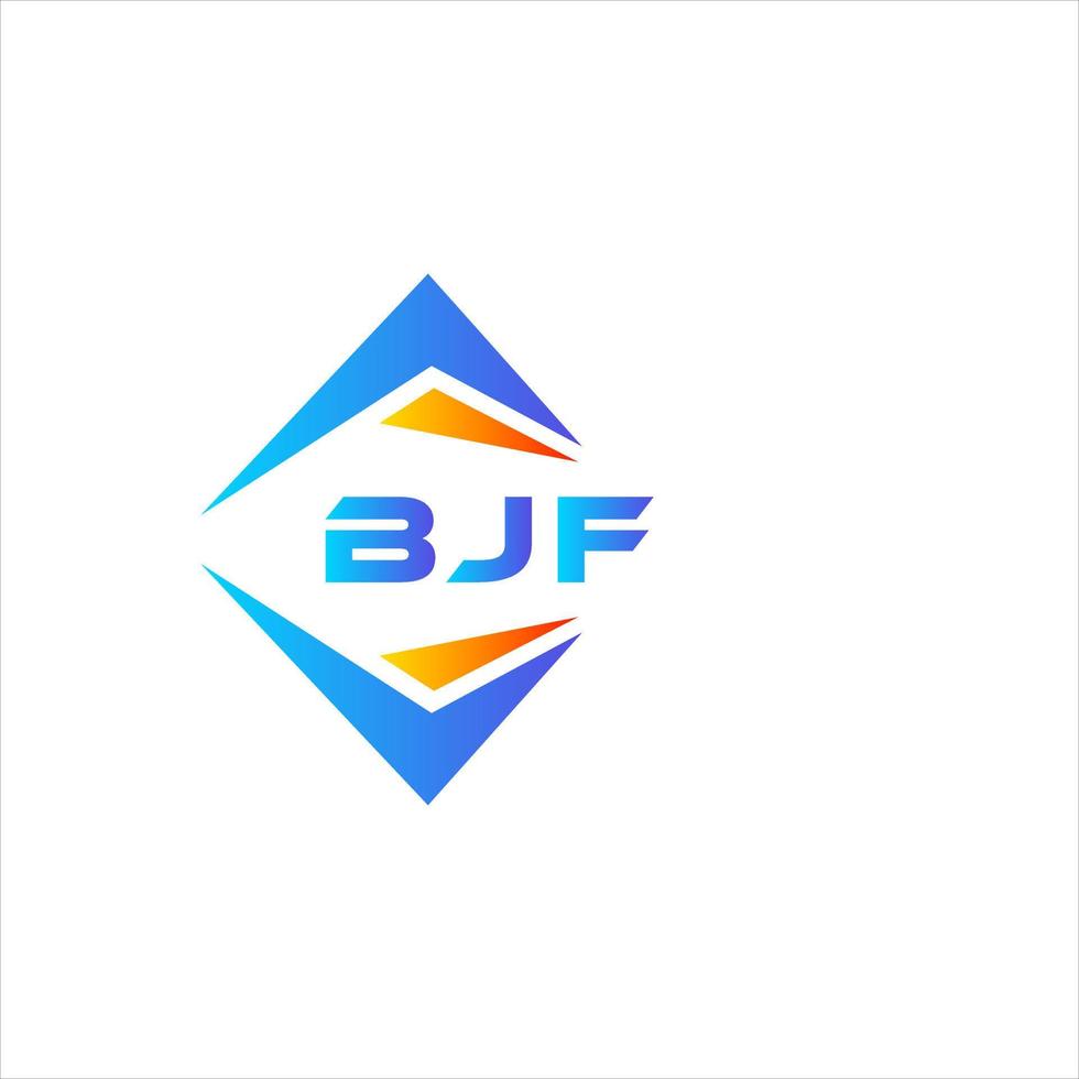 bjf diseño de logotipo de tecnología abstracta sobre fondo blanco. concepto de logotipo de letra de iniciales creativas bjf. vector