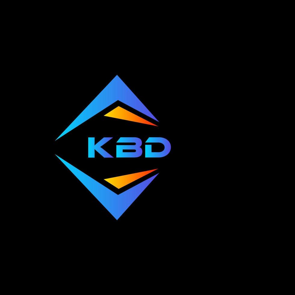 diseño de logotipo de tecnología abstracta kbd sobre fondo negro. concepto de logotipo de letra de iniciales creativas kbd. vector