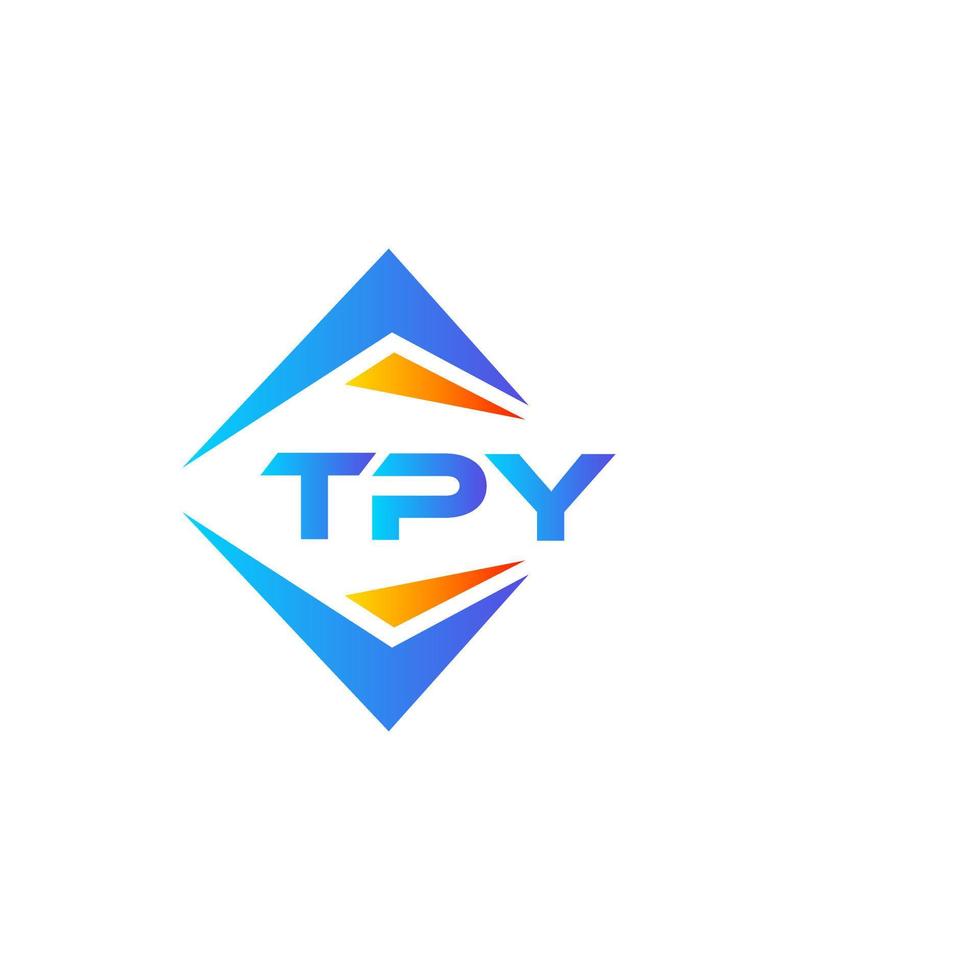 diseño de logotipo de tecnología abstracta tpy sobre fondo blanco. concepto de logotipo de letra de iniciales creativas tpy. vector