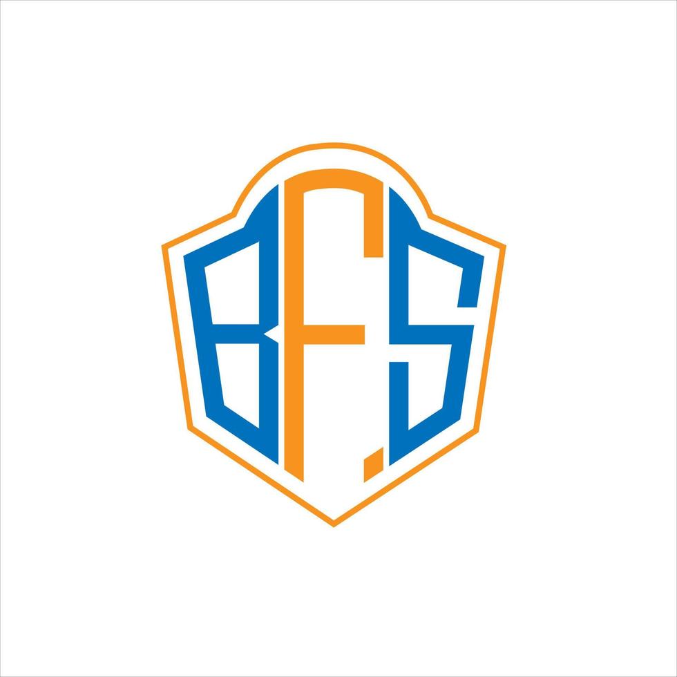 BFS abstract monogram shield logo design on white background. BFS creative initials letter logo. vector