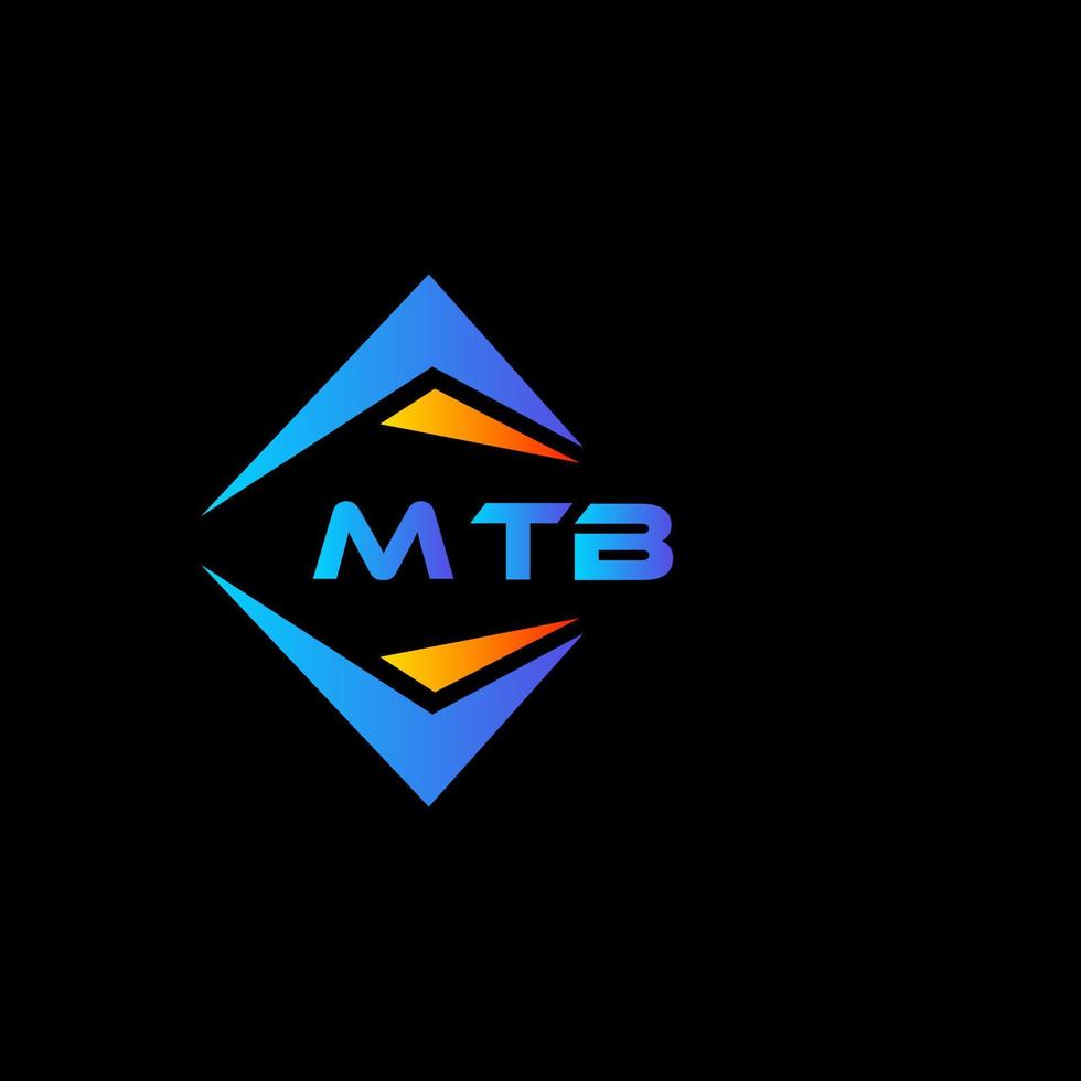 MTB abstract technology logo design on Black background. MTB creative initials letter logo concept. vector