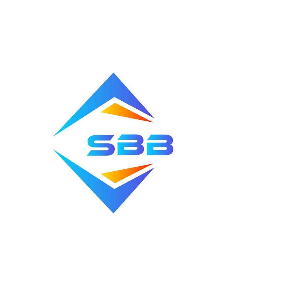 diseño de logotipo de tecnología abstracta sbb sobre fondo blanco. concepto de logotipo de letra de iniciales creativas sbb. vector